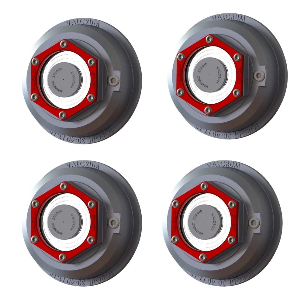 Set of 4 - ST-400 4 Universal Aluminum Threaded Hub Cap, Fits Lippert 10K-16K axles