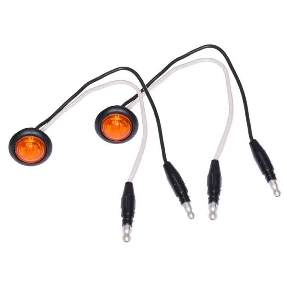 3/4 Inch Amber LED Clearance Light - Pair