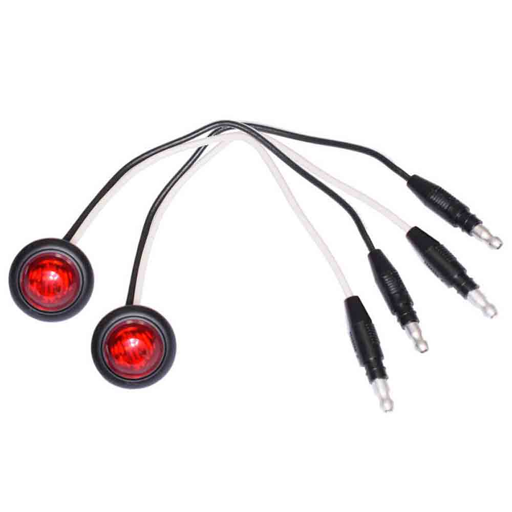 3/4 Inch Red LED Clearance Light - Pair