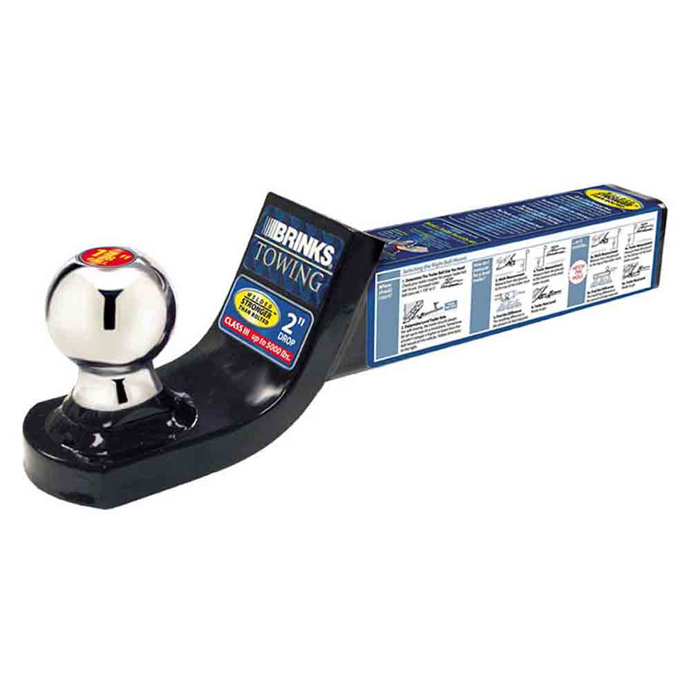 Brinks Welded One-Piece Ball Mount with 1-7/8 Inch Ball for 2 Inch Receivers