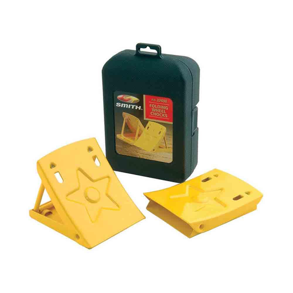 Folding Wheel Chocks with Carrying Case - Pair