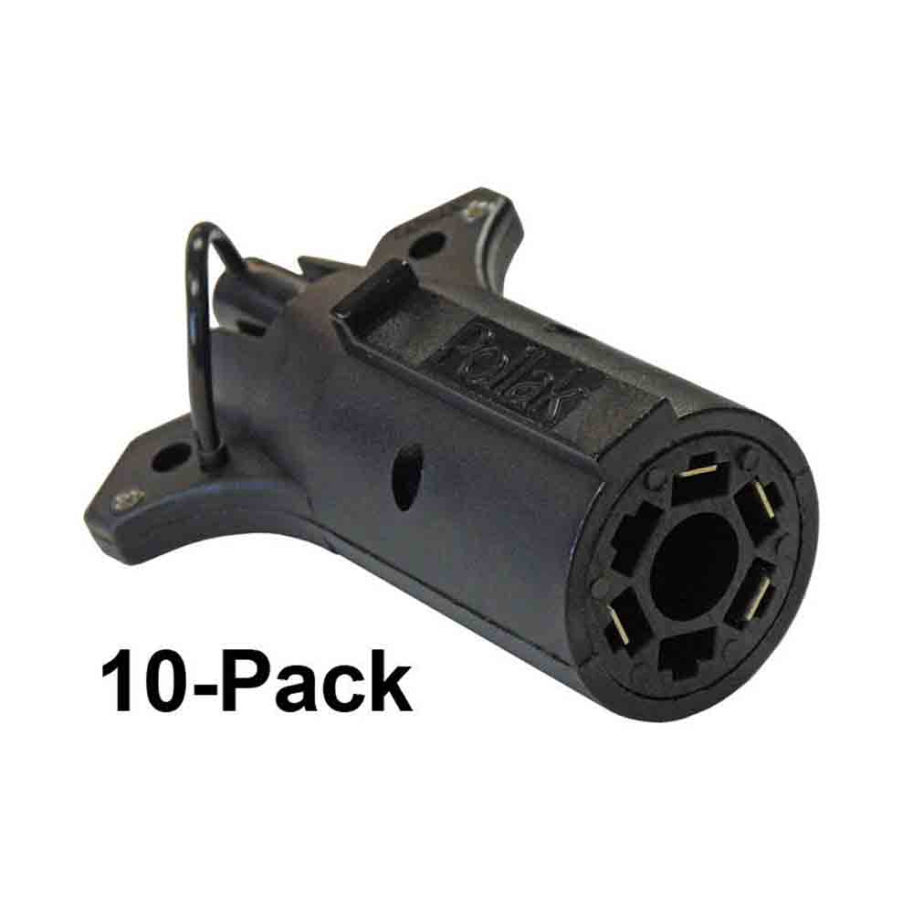 7-Way Flat Pin to 4-Flat Adapter - 10-Pack