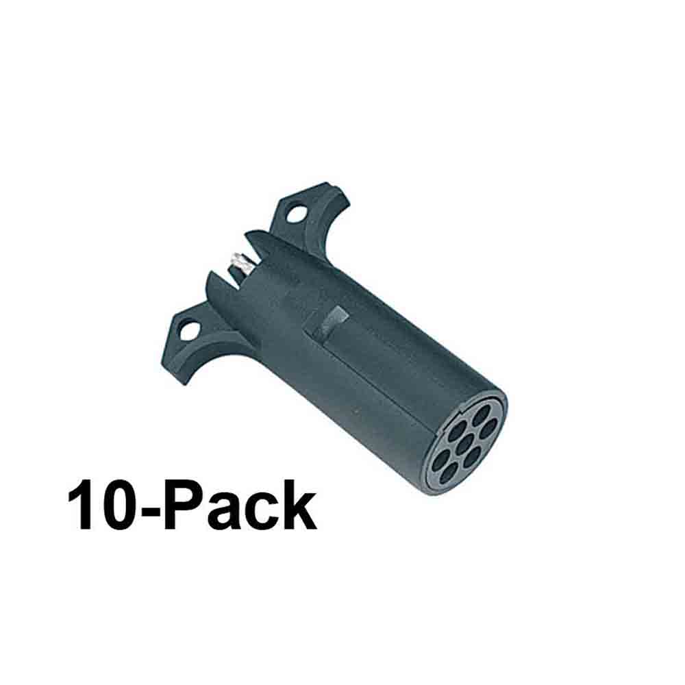 7-Way Round Pin to 4-Flat Adapter - 10-Pack