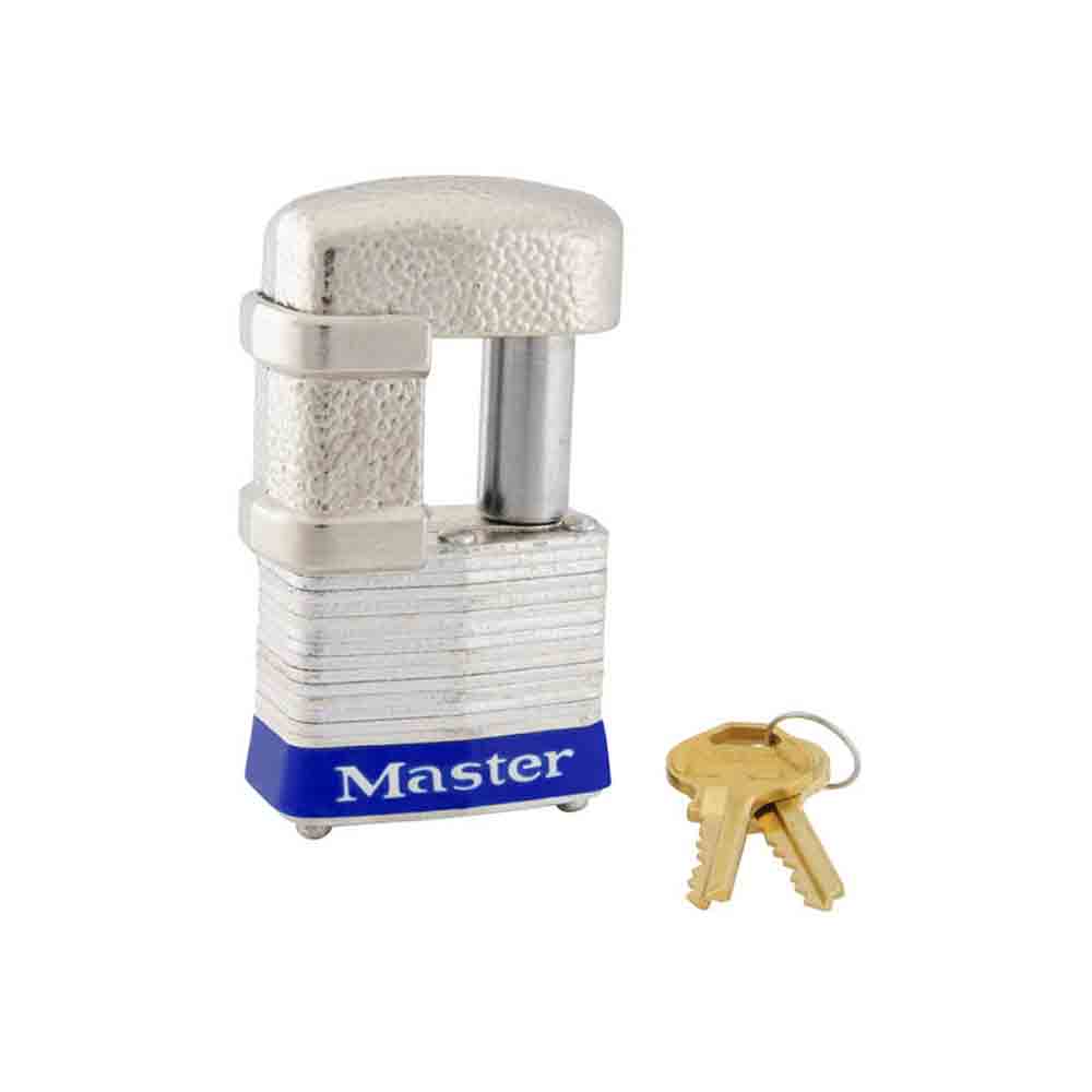 Laminated Steel Pin Tumbler Padlock with Shrouded Shackle