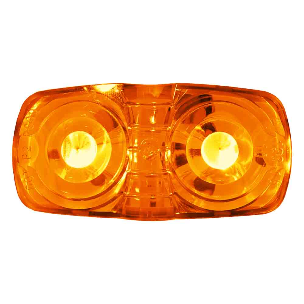 Double Bulls-Eye LED Clearance & Side Marker Light - Amber