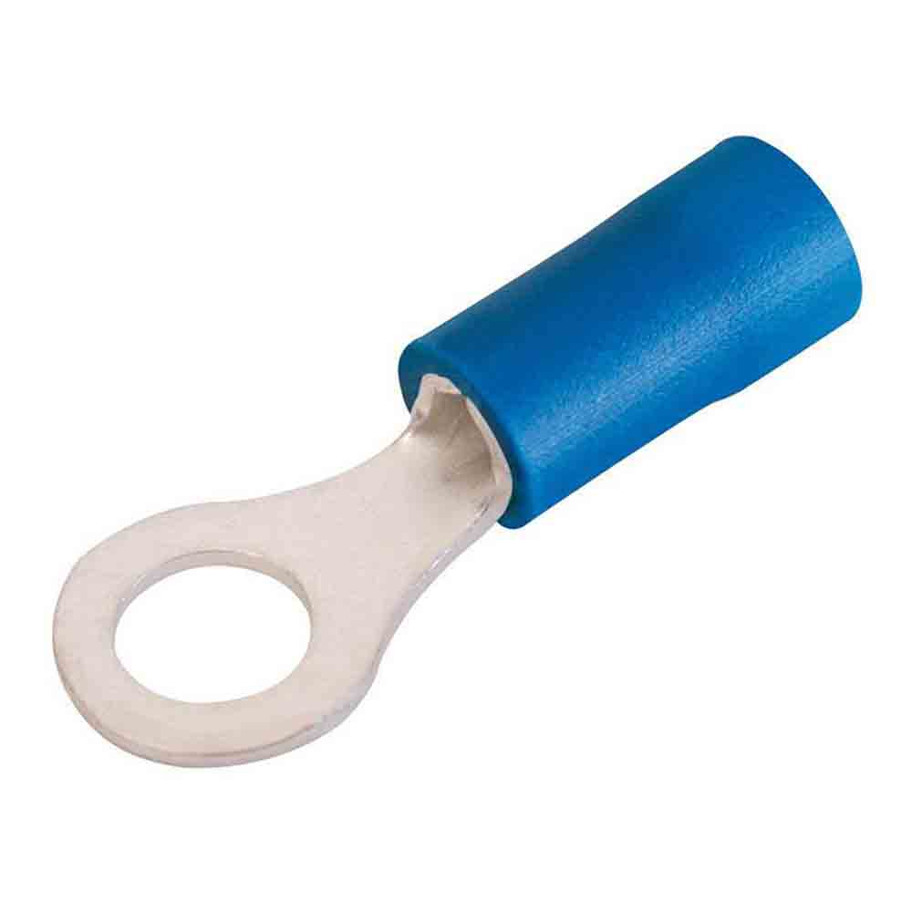 1/4 Inch Ring Connector - Blue - 100 Pack