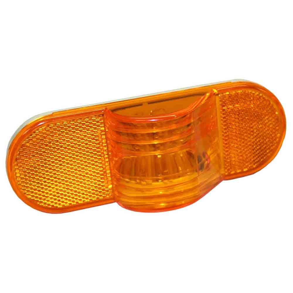 Oval LED Mid-Turn Light - 6 Inch - Amber