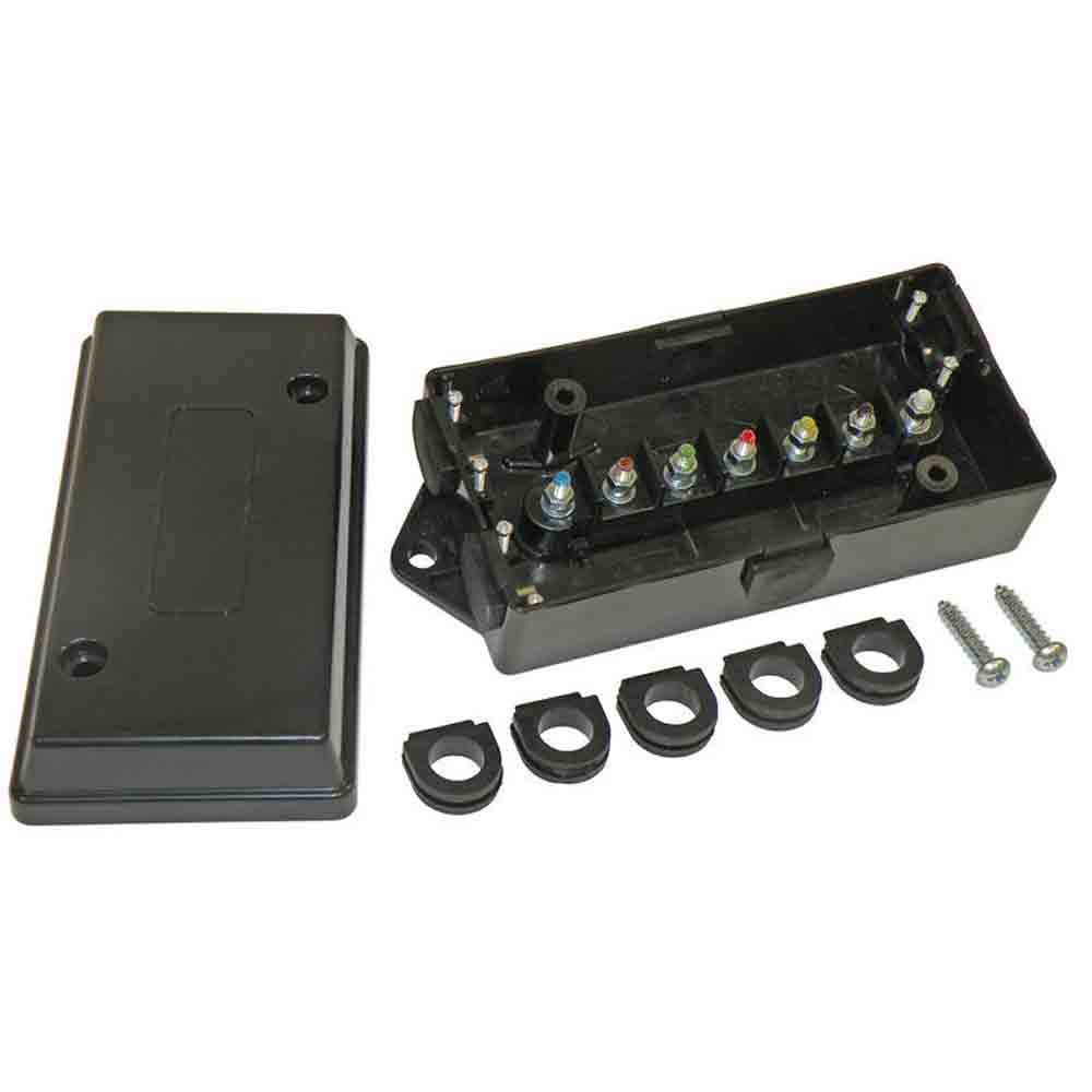 Electrical Junction Box with 7 Color Coded Terminals