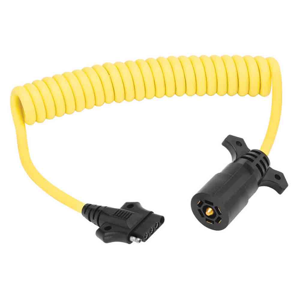 7-Way To 4/5-Flat - 8 Foot Coiled Adapter