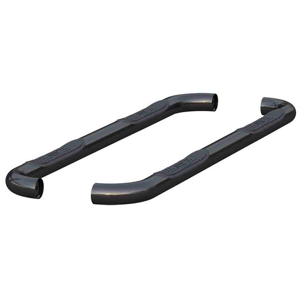 3 Inch Round Semi-Gloss Black Stainless Steel Side Bars