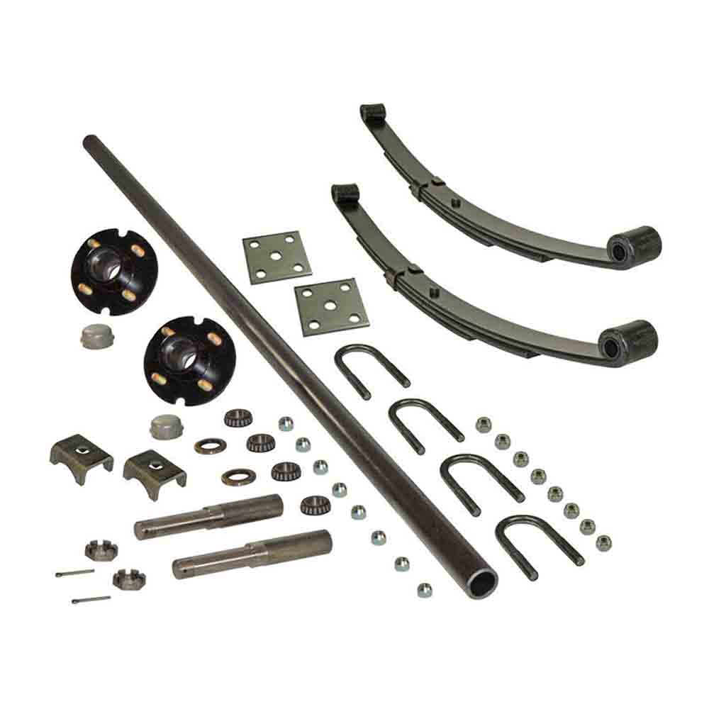 2,000 lb. Adjustable Axle Kit with 4-Bolt Hubs