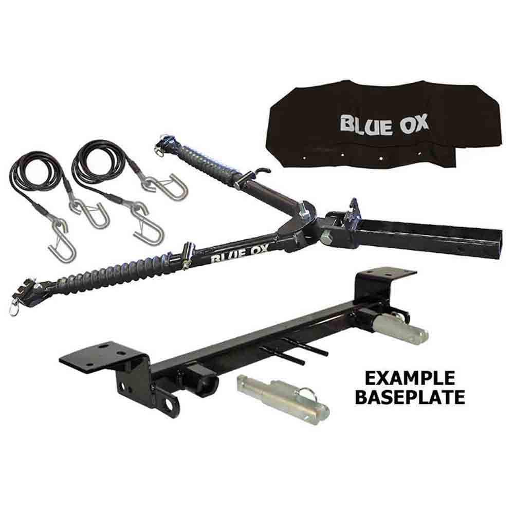 Blue Ox Alpha 2 BX7380 Tow Bar & Baseplate BX1126 Combo (Including Wiring) for Jeep Wrangler