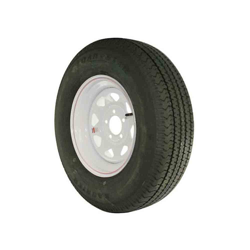 15 inch Trailer Tire and Spoked Wheel Assembly