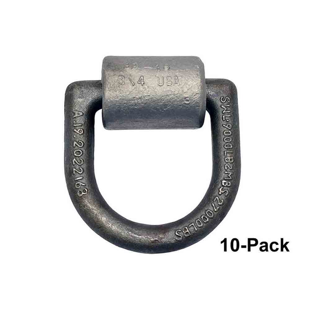 Heavy Duty Weld-On Tie-Down Ring - 10-Pack