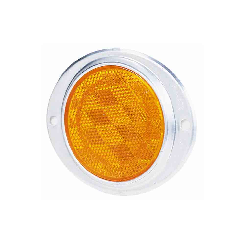 Aluminum Oval Reflector- Amber