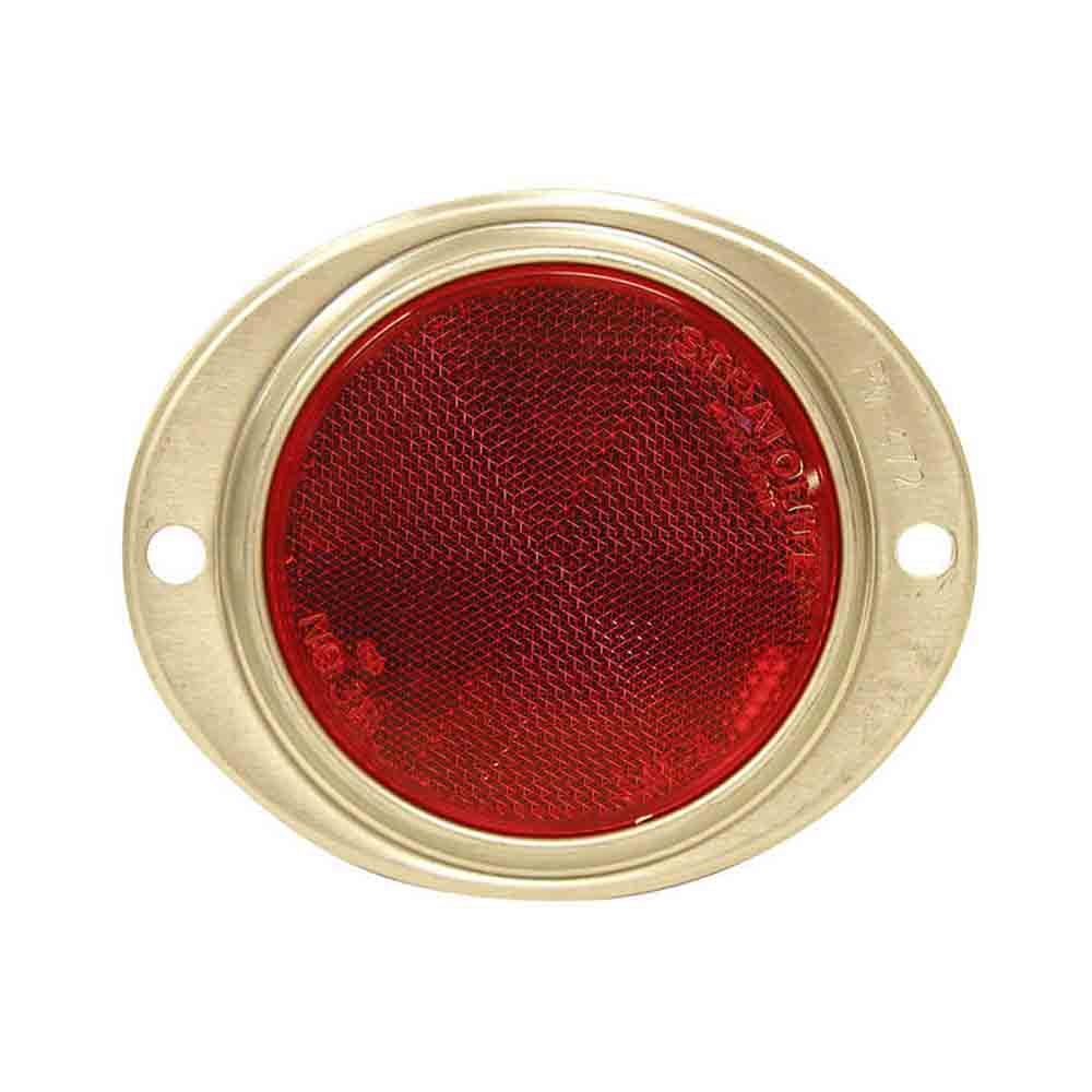 Aluminum Oval Reflector- Red