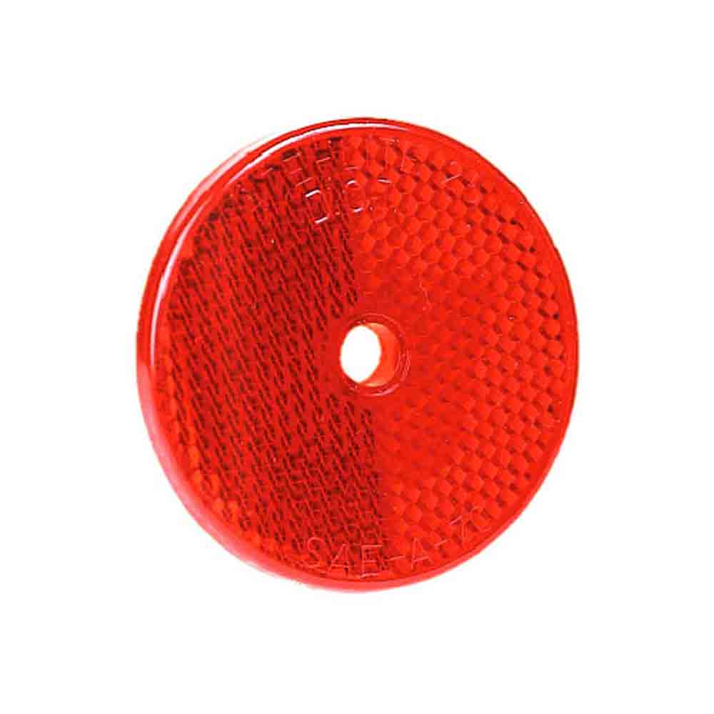 Round Center-Mount Reflector - Red