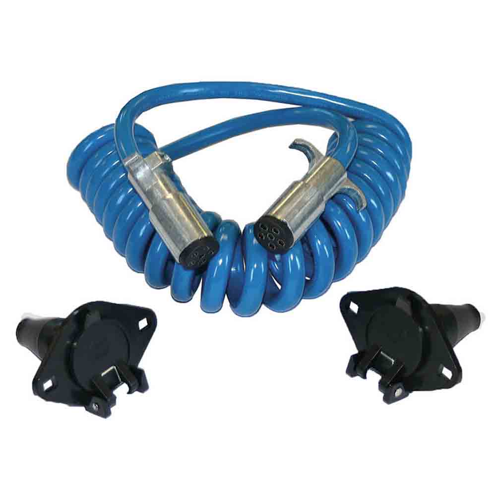 6-Wire Electrical Coiled Cable Extension