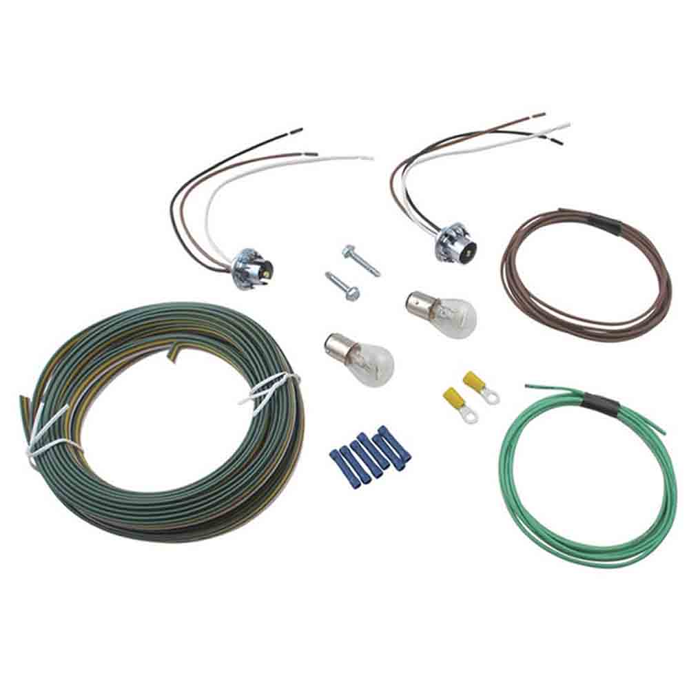 Towed Vehicle Tail Light Wiring Kit - Bulb and Socket