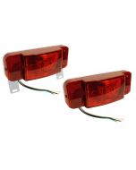 Optronics One&trade; LED Low Profile Combination RV Tail Lights - Pair - White Base