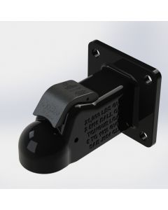 2-5/16" EZ Latch, 21,000 lb. G.V.W.R. capacity, flat mount 5/8" holes, Black