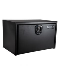 18 x 18 x 48 Inch Textured Matte Black Steel Underbody Truck Box With 3-Point Latch