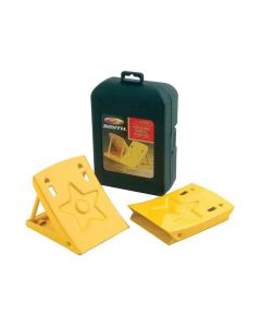 Folding Wheel Chocks with Carrying Case - Pair