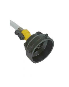 Sewer Hose Rinse Cap with Shutoff Valve