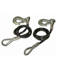 Vinyl Coated Coiled Safety Cables - Pair