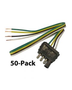 4-Flat Trailer End Connector - 50-Pack