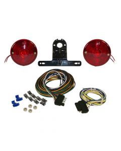 Economy Round Trailer Light Kit with Wiring Harness