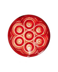 LumenX 4 Inch Round LED Trailer Tail Light - Red