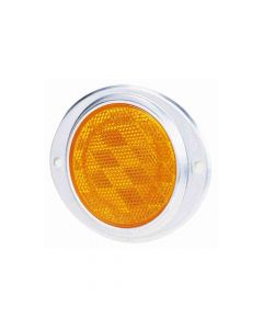 Aluminum Oval Reflector- Amber