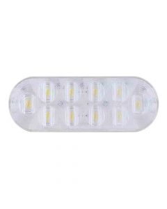 LED Clear Lens Back-Up Light - Flush Mount - 6 Inch Oval