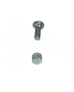 5/8"-11 x 2" grade 5 carriage bolt and lock nut for mounting a snow plow cutting edge. Sold each