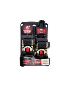 Retractable Ratcheting Tie-Down Straps - Pair