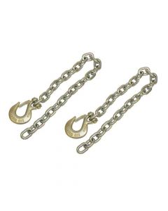 Grade 43 Heavy Duty Safety Chains with Latching Hooks - Pair