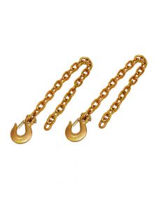 Heavy Duty Safety Chains with Latching Hooks - Pair