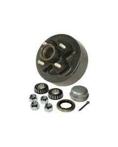 Trailer Hub and Drum Assembly - 4 on 4" Bolt Circle, 1,250lb Capacity for Straight Spindles