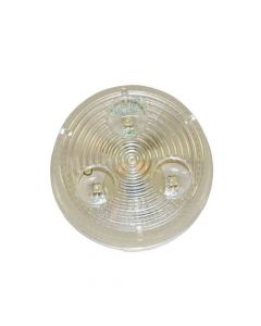 Sealed LED Marker/Clearance Light - 2 Inch Round - Red with Clear Lens