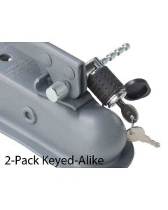 Keyed Alike - Adjustable Coupler Lock - 2 Pack