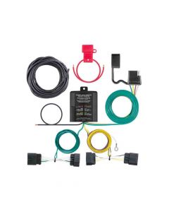 Rigid T-Connector with Powered Tail Light Converter Custom Wiring Harness, 4-Way Flat Output, Select Dodge Durango