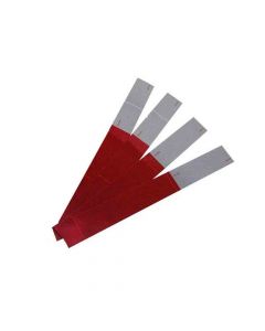 Conspicuity Reflective Red and White Tape Strips - 4-Pack