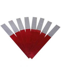 Conspicuity Reflective Red and White Tape Strips - 20-Pack