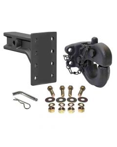 10 Ton Pintle Hook With Curt Adjustable Pintle Mount (2-1/2" Shank, 20,000 lbs., 7-1/4" High, 10-3/4" Long)