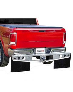 Rockstar Universal Fit Diamond Plate Aluminum Finish Mud Flaps for 2 Inch Receiver