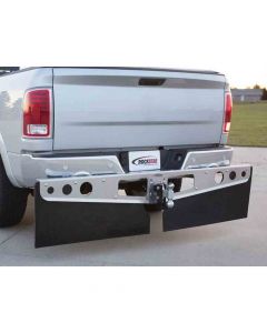 RockStar Custom Fit Hitch Mounted Mud Flaps - Smooth Mill Finish