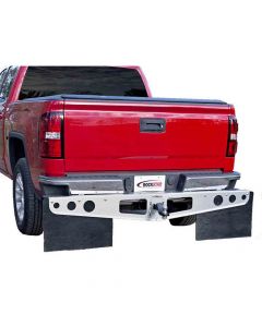 RockStar Custom Fit Hitch Mounted Mud Flaps - Smooth Mill Finish