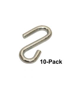 Safety Chain S-Hook - 7/16 Inch - 10-Pack