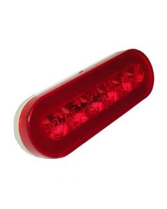 LED GloLight&trade; Tail Light - 6 Inch Oval - Red Lens